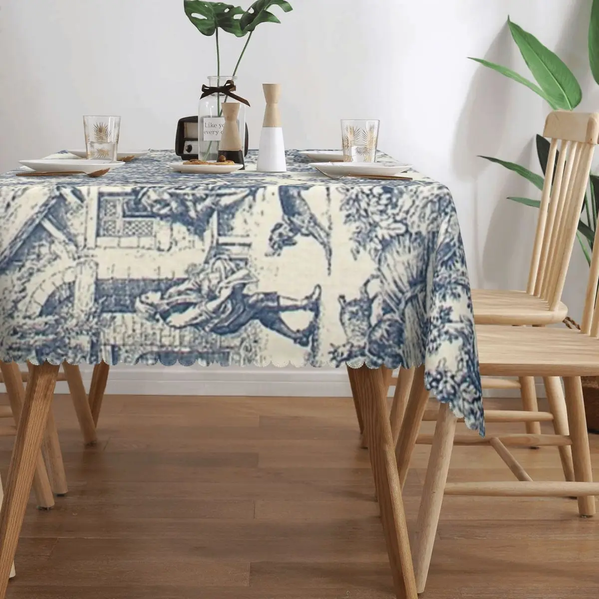 Toile De Jouy Number 2 Table Cloth Side Table Dressing Table Party Decoration Table Cover Waterproof