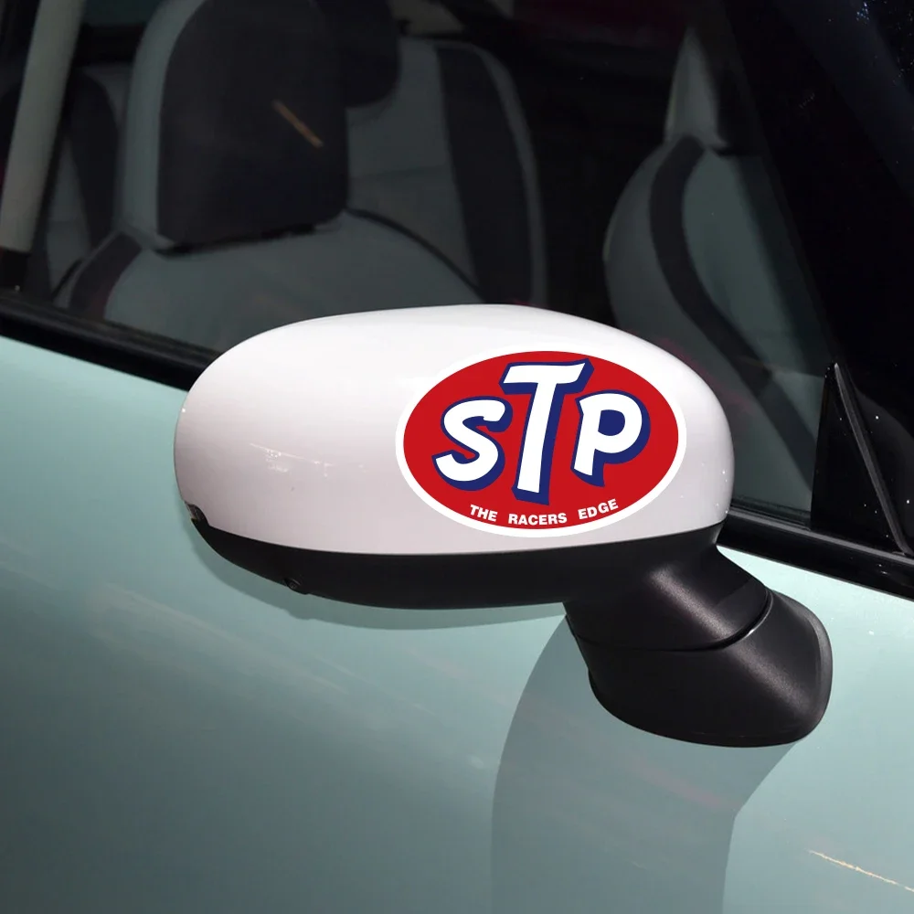 STPレーサーエッジヴィンテージオイルカーステッカー、1960年代70年代のレーシングスタイル、リッチハードペティビニールデカール、オートチューニングアクセサリー、オリジナル、2個