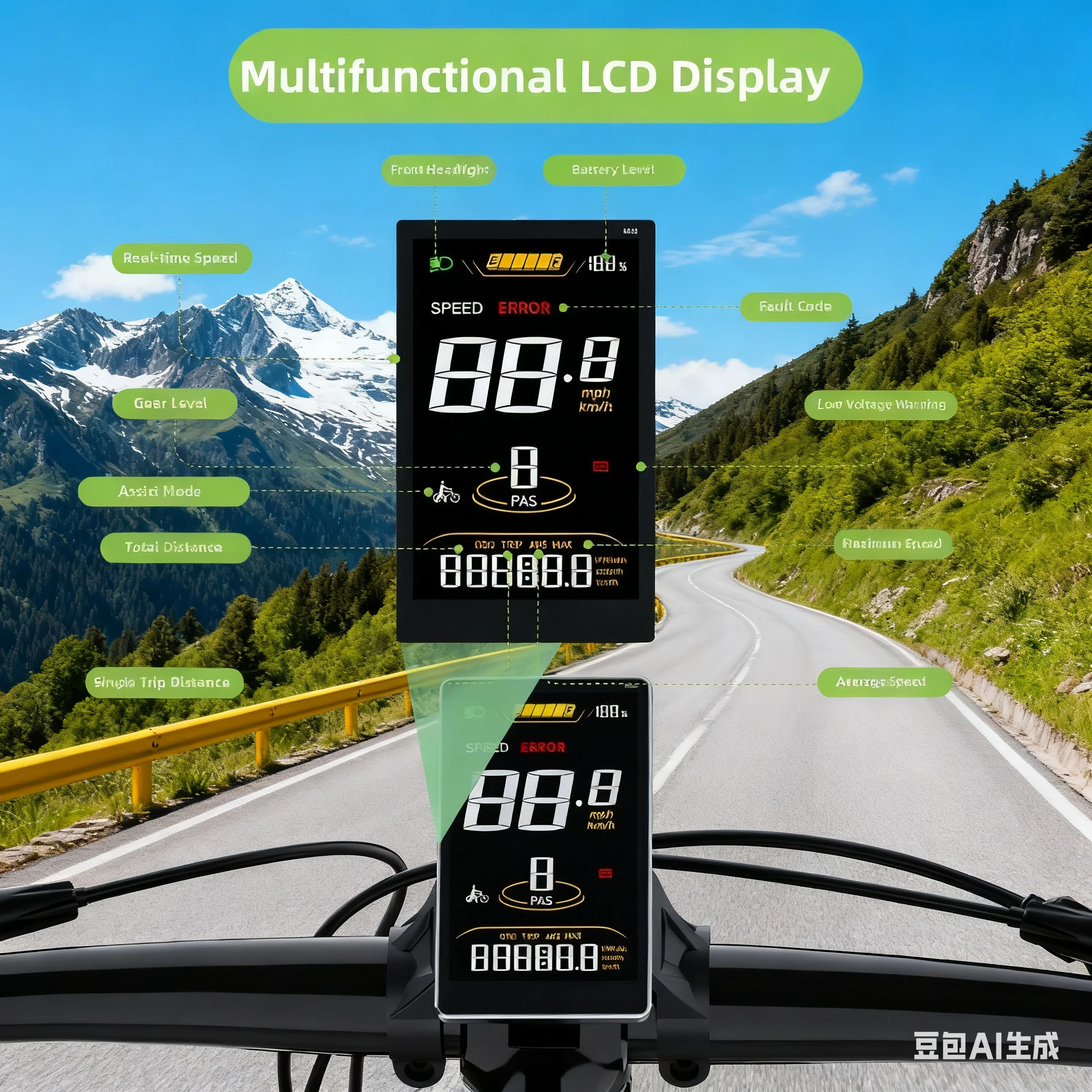 

Brand New For TongSheng Motor E-bike Display M58 LCD Display 36V48V 5Pin Waterproof Cable Bicycle Electric Bike Replacement Part