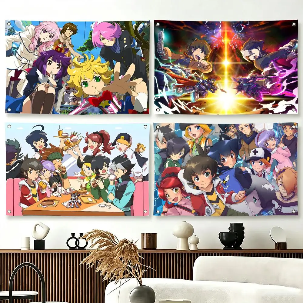 Mecha Anime L-Little Battlers Experience Flags  For Living Room Home Dorm Decor Wall Outdoor Camping Party Banner Gifts