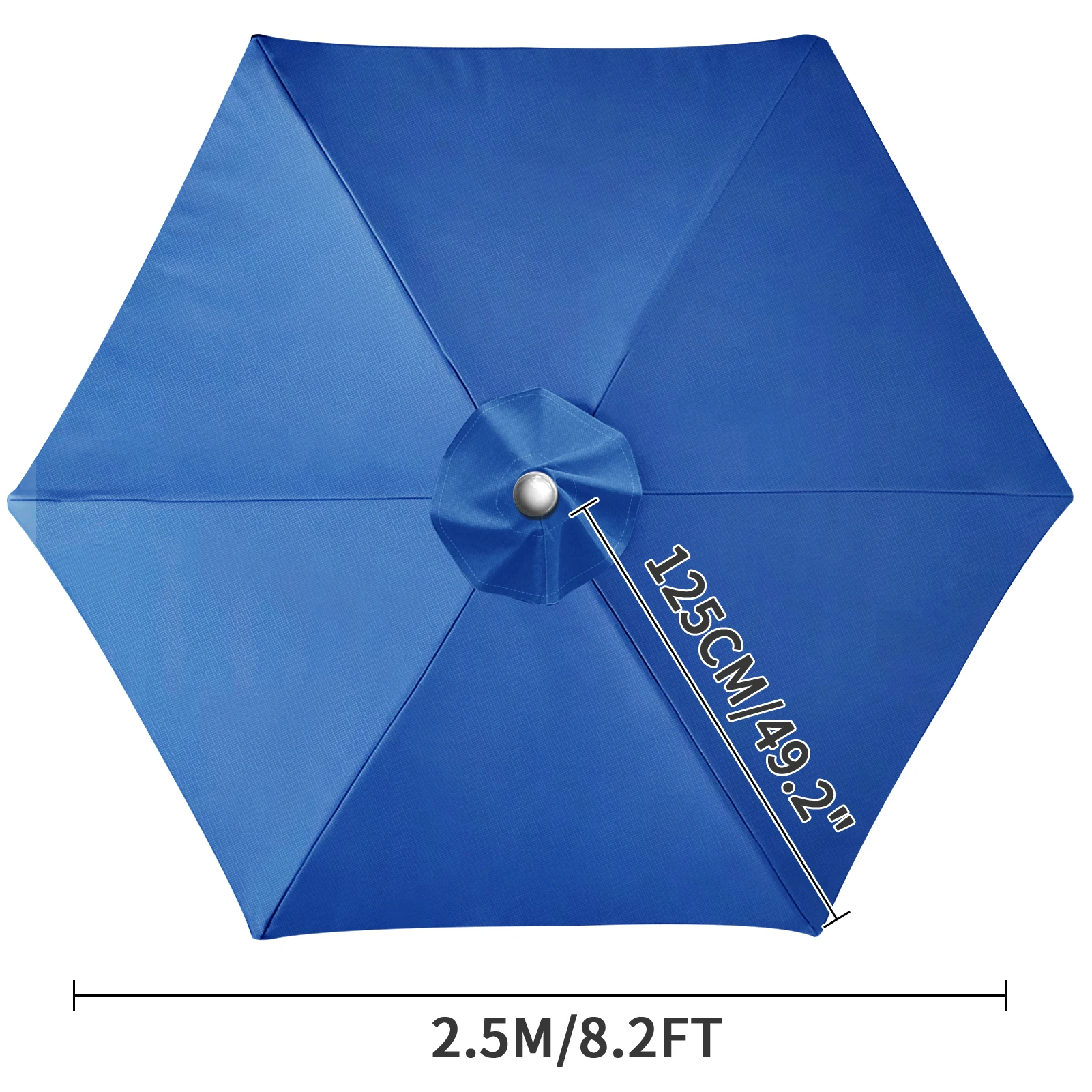 Waterdichte vervangende parapluhoes 2/3M Patio Parasol Cover UV-Anti Canopy Cover Vervanging Parasol Cover voor balkontuin