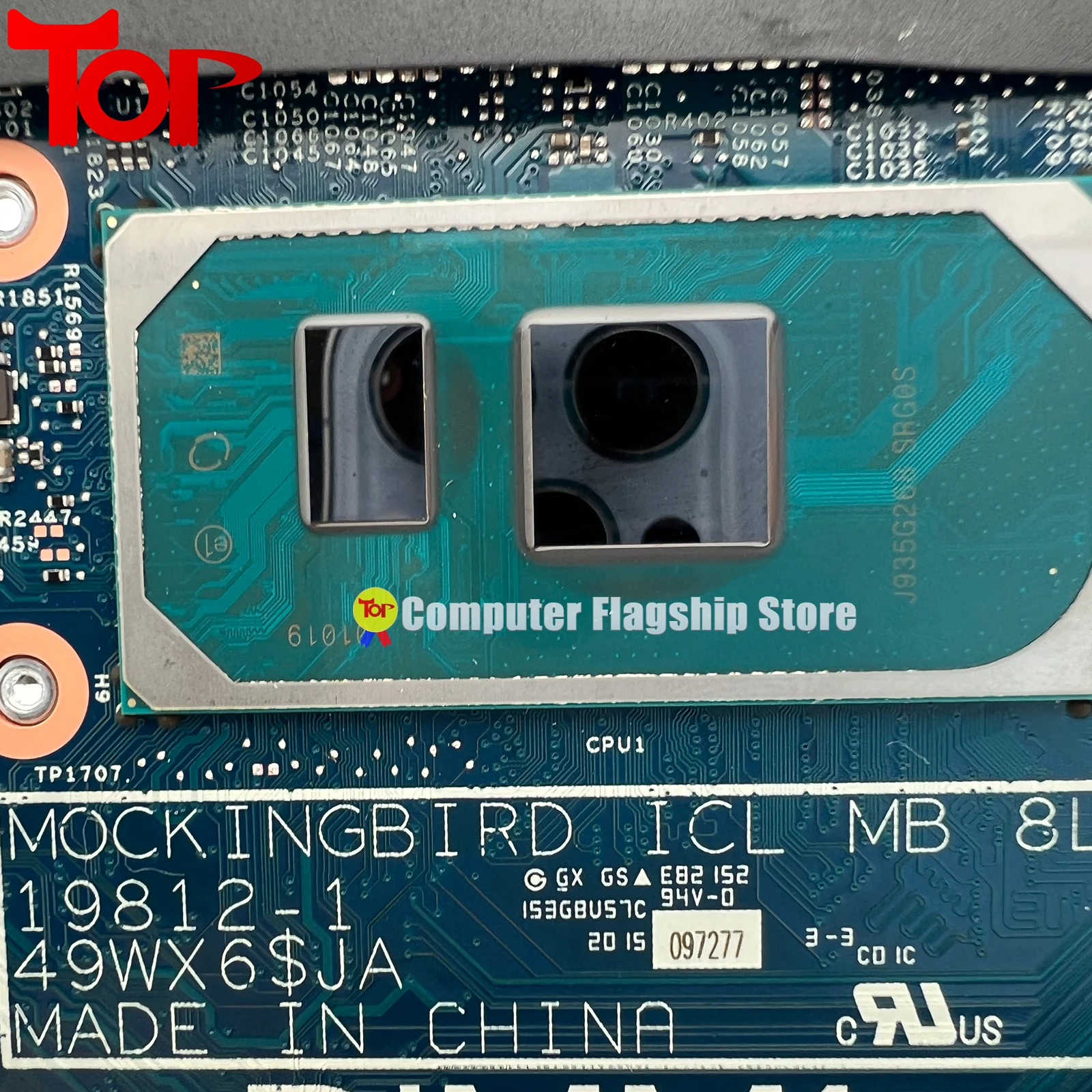 Imagem -03 - Placa-mãe do Portátil para Dellinspiron 5501 5401 5408 5508 Vostro 5501 5401 I31005g1 i7 Mainboard Transporte Rápido 1989-1 0526vm 19812-1