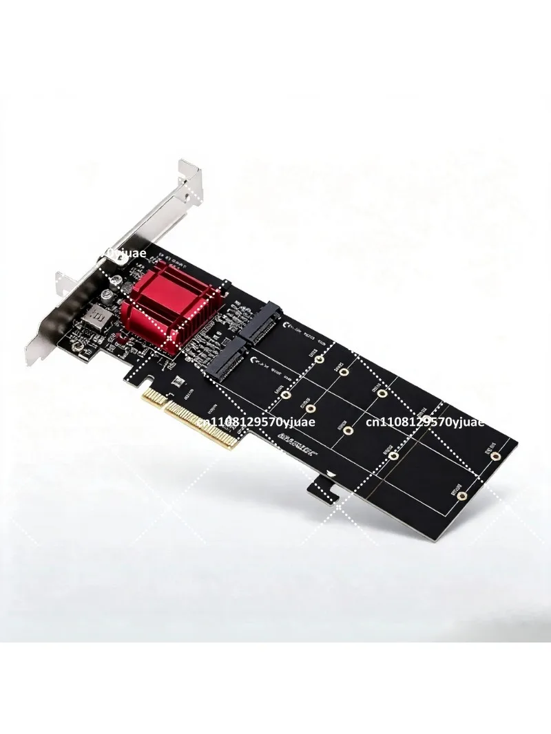 M.2 NVMe SSD to PCI-E 3.1 X8/X16 Adapter Card, M-Key PCIe Adapter Support M.2 SSD 22110 2280 2260 2240 Size