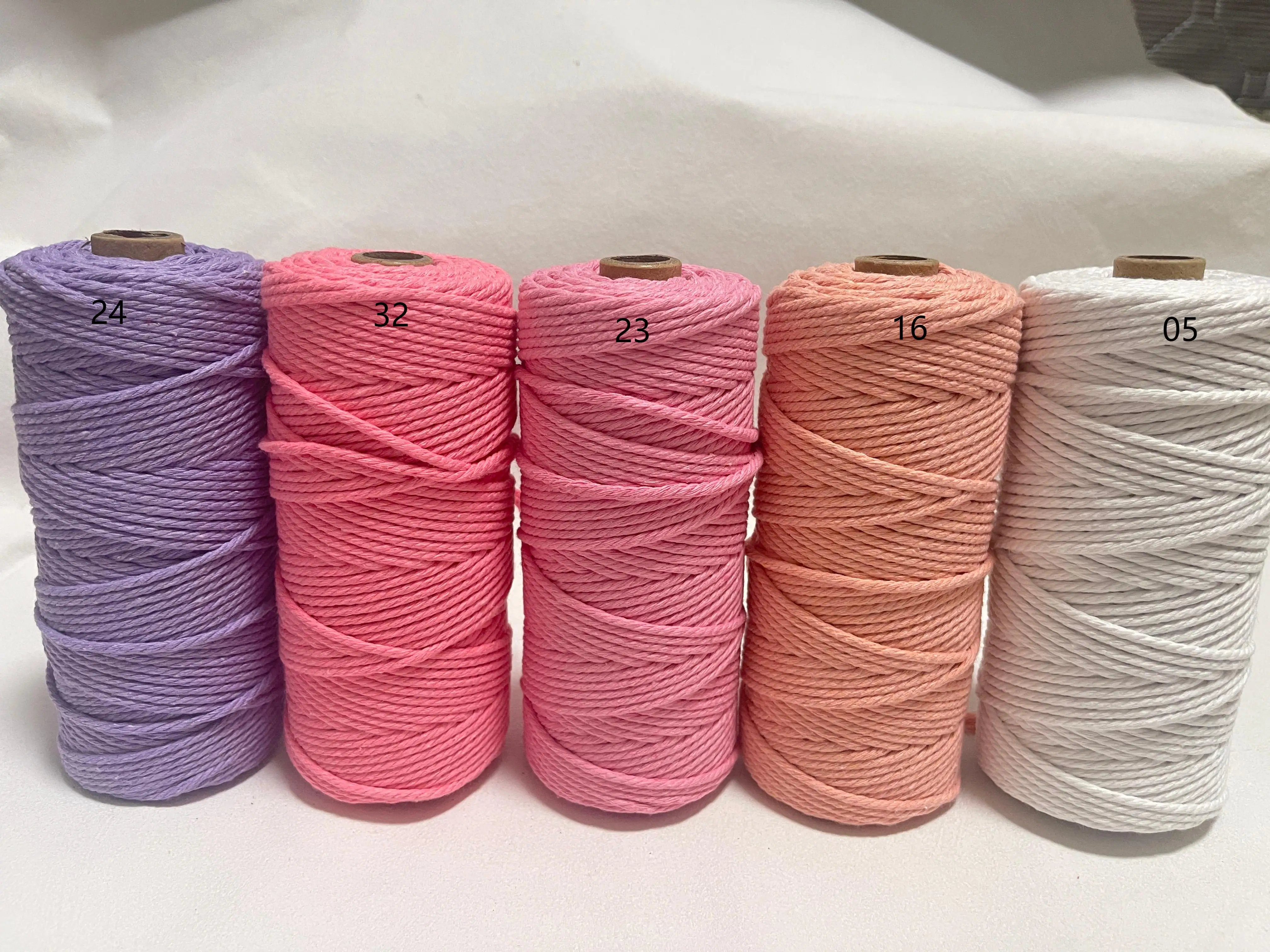 100M Natürliche Makramee-Schnur, Farbiges Makramee-Baumwollseil für Wandbehänge, DIY Handarbeit, Stricken, Katzen-Kletterseil, Haustier-Zubehör
