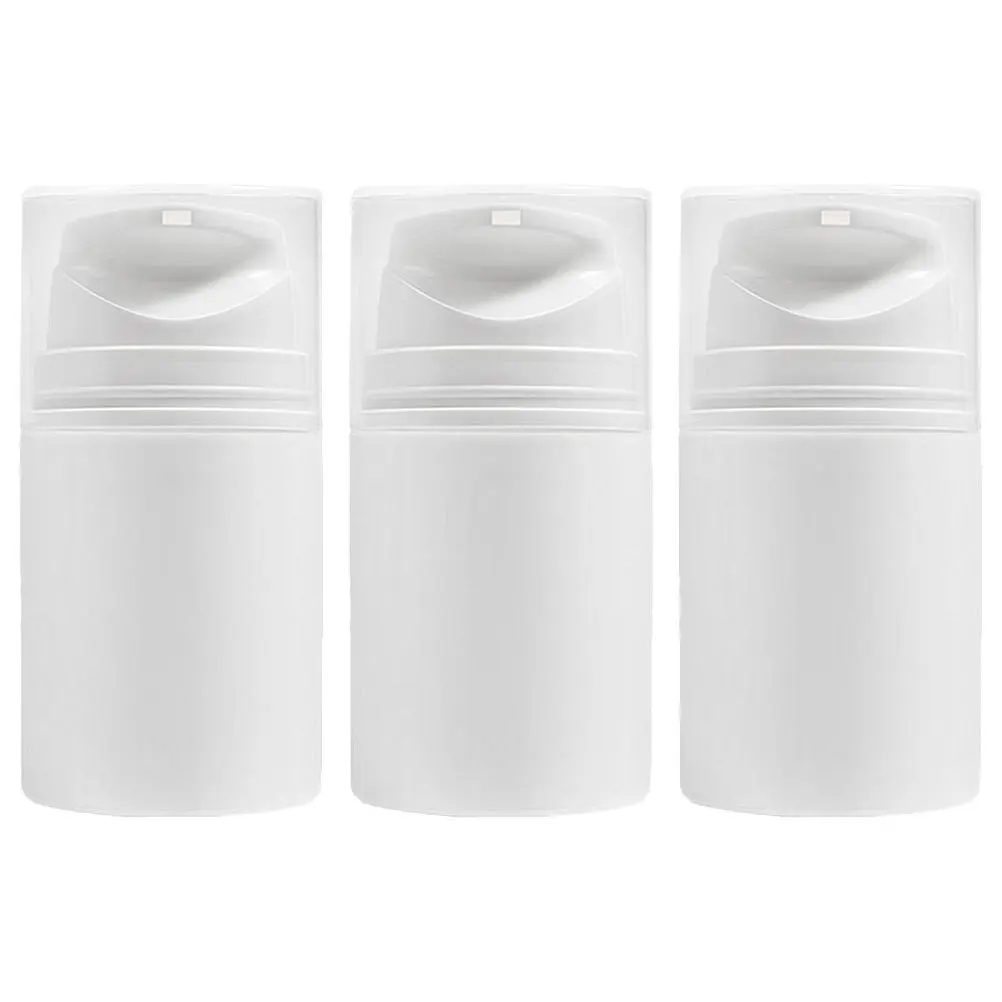 3pcs Empty Airless Pump Bottles Refillable Plastic Vacuum Press Containers For Travel Lotion Sub Bottles Portable