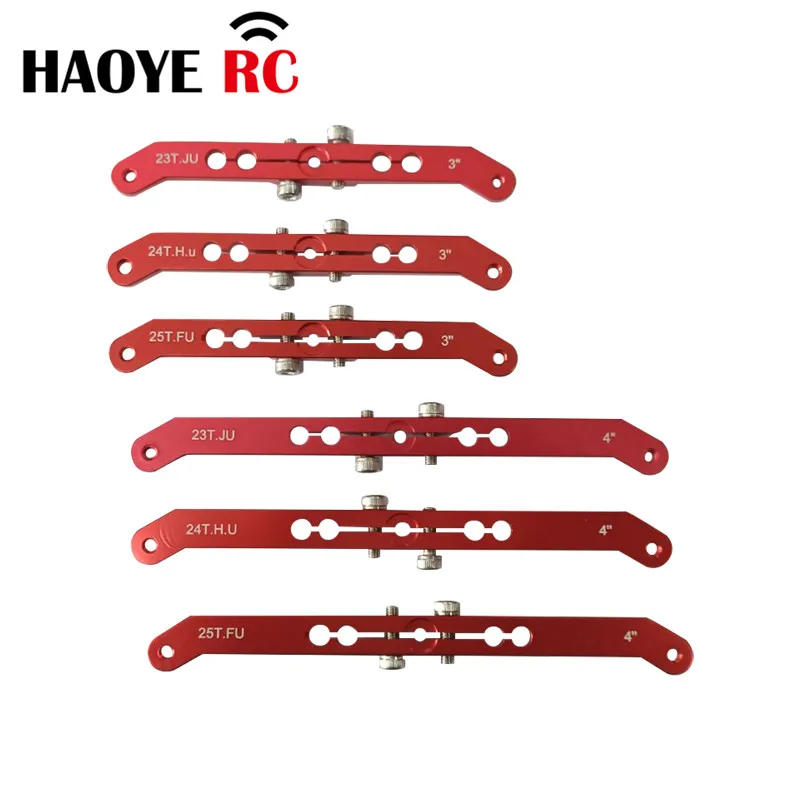 Haoye-RC Electric Airplanes Parts, U.S. System, JR Hitec, Futaba 23T, 24T, 25T, CNC, liga de alumínio, braço duplo, 3-4 Polegada