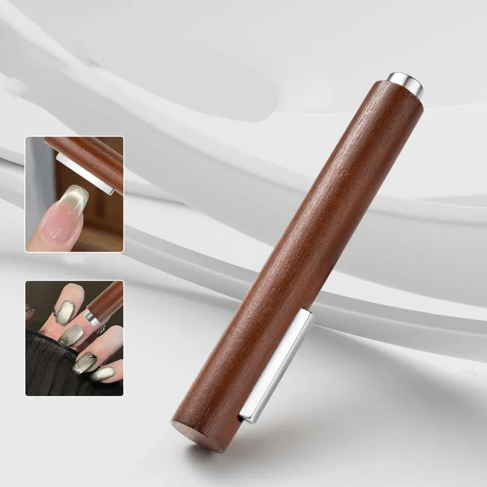 新しいファッションネイル磁気スティック強力な長い円筒爪ポリッシュキャッツアイマグネットゴールドフープ多機能ネイルアートツール