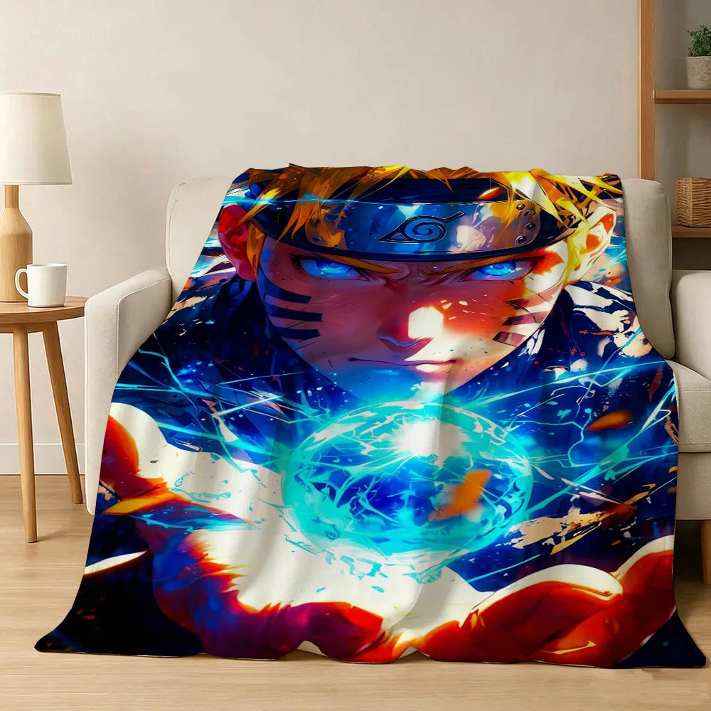 3D N-Naruto Anime Unleashes R-Rasengan Halloween Christmas Gifts Soft Flannel Blanket Throw Art For Home Decor Sofa Naps Picnic