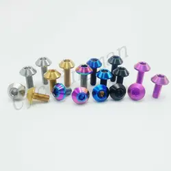 4pcs M6X12mm M6X15mm M6X20mm M6X25mm Titanium Bike Motorcycle Allen Button Head Bolt Ti Screw Grade 5