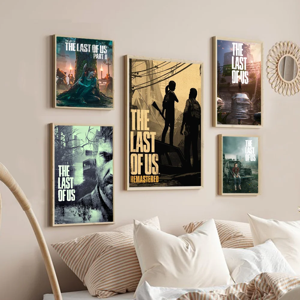 

The Last of Us Poster Self-adhesive Art Poster Retro Kraft Paper Sticker DIY Room Bar Cafe Vintage Decorative Painting