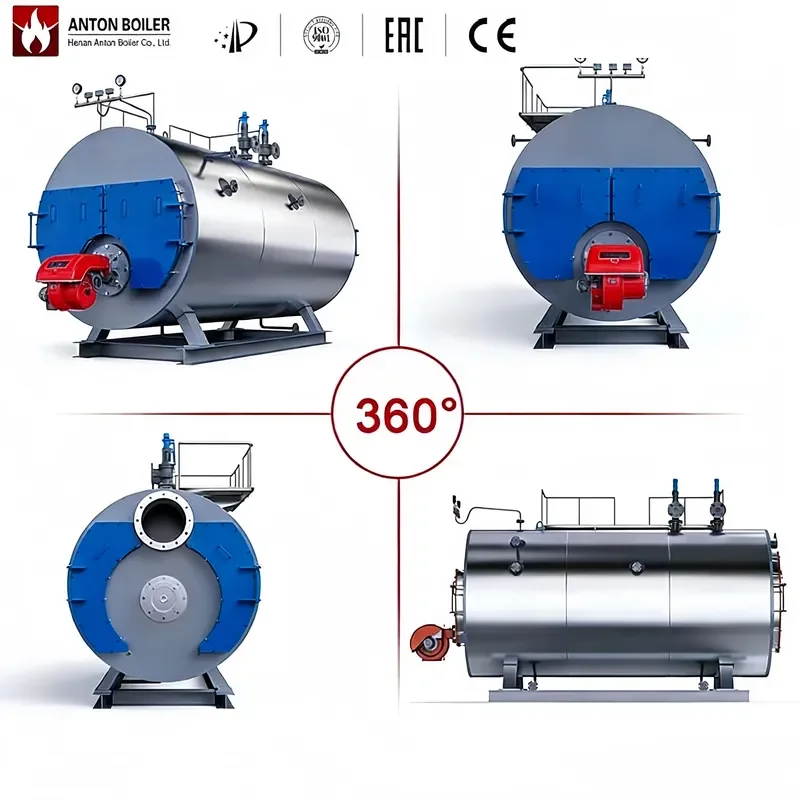J Low Pressure Fire Tube Horizontal Automatic Steam Baltur Riello Oil Burner Boiler for Farm and Cheese Factories
