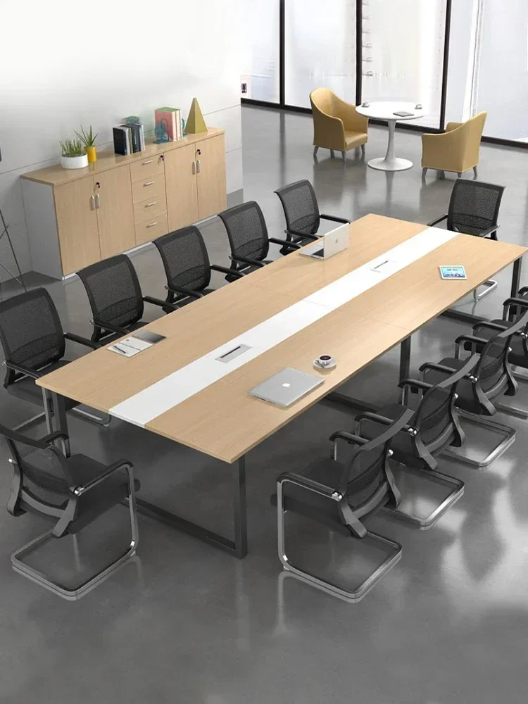 

Guangzhou office furniture conference table long table simple modern rectangular table staff training negotiation