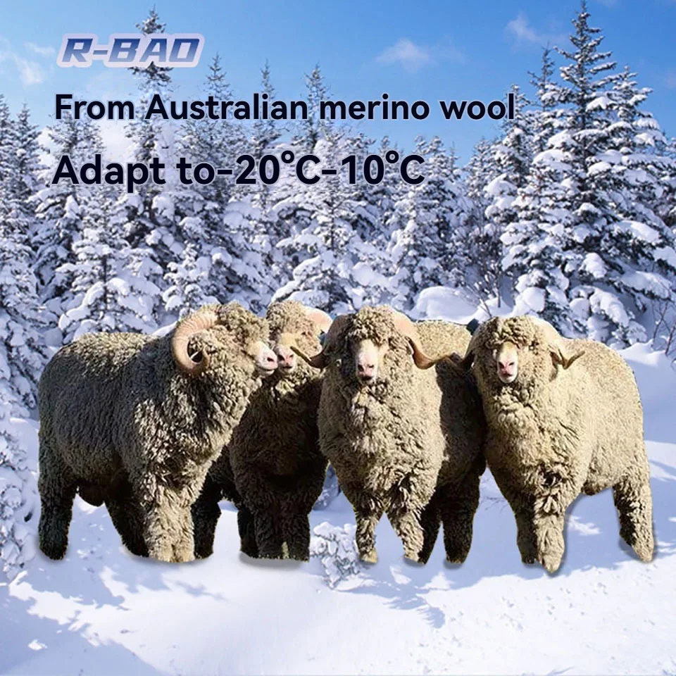 ถุงเท้ากีฬา GETINFIT สำหรับเดินป่า ปีนเขา ยาวเหนือเข่า ทำจากขนแกะเมอริโน ให้ความอบอุ่น หนาพิเศษ ระบายอากาศดี ซับแรงกระแทก รองรับอุ้งเท้า