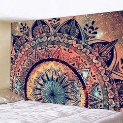 Indianmandala Hippie Bohemian Psychedelic Peacock Mandala Wall Hanging Bedding Tapestry Wall Carpet Yoga Mats 95x73cm/150x130cm