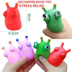 Creativo divertente bulbo oculare Burst Squeeze Toy Green Eye Caterpillar Pinch Toys bambini adulti antistress Fidget Toy Panda Doll Toy