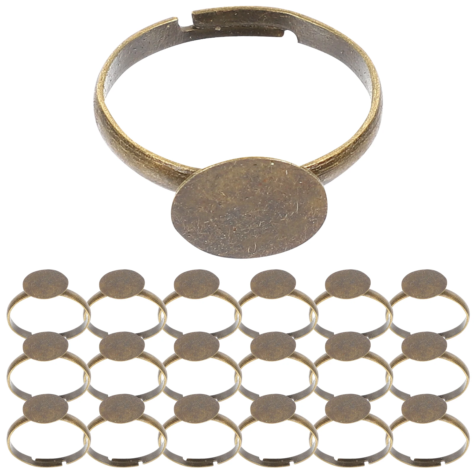 100 قطعة الفراغات قابل للتعديل سبيكة لتقوم بها بنفسك قاعدة لصنع المجوهرات الحرف دائم حلقة النتائج لوازم حلقة صنع المواد #1