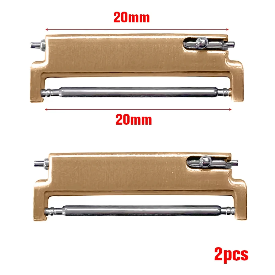 2 Stück Schnellverschluss-Uhrenarmband-Adapter aus Metall, 20 mm auf 18 mm, 20 mm auf 20 mm, 22 mm auf 20 mm Uhrenverbinder – Detail 1