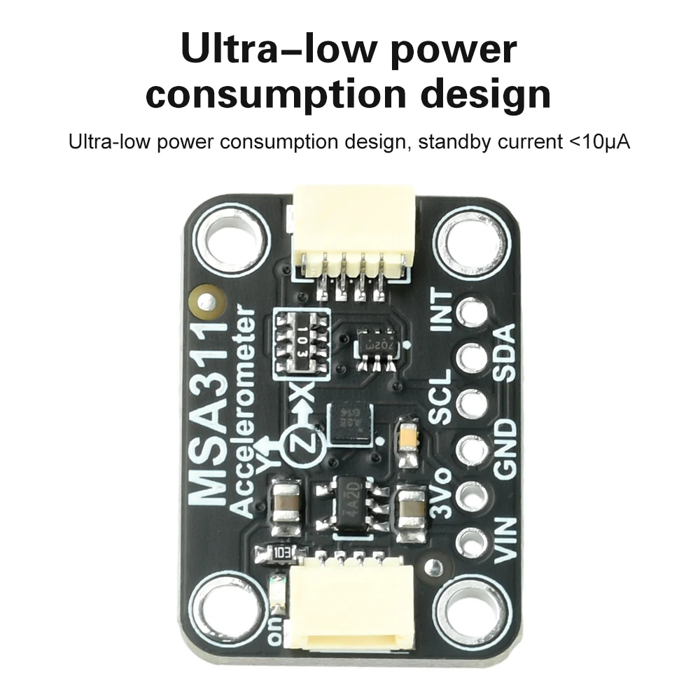 MSA311 Three-Axis Accelerometer Module Plug and Play For STEM Projects DC 3-5V MSA311 module compatible With STEMMA QT/Qwiic