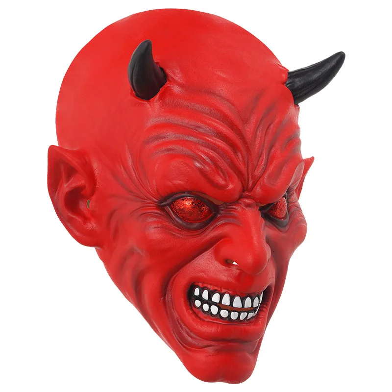 Masque Diable Rouge Effrayant – Masque d'Horreur Adulte – photo 5