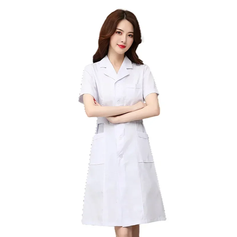 Witte Laboratoriumjas Met Korte Mouwen Zomer Studentenlaboratorium Mannelijke Verpleegkundige Uniform Vrouw Lange Mouw Arts Uniform Medische Uniformen