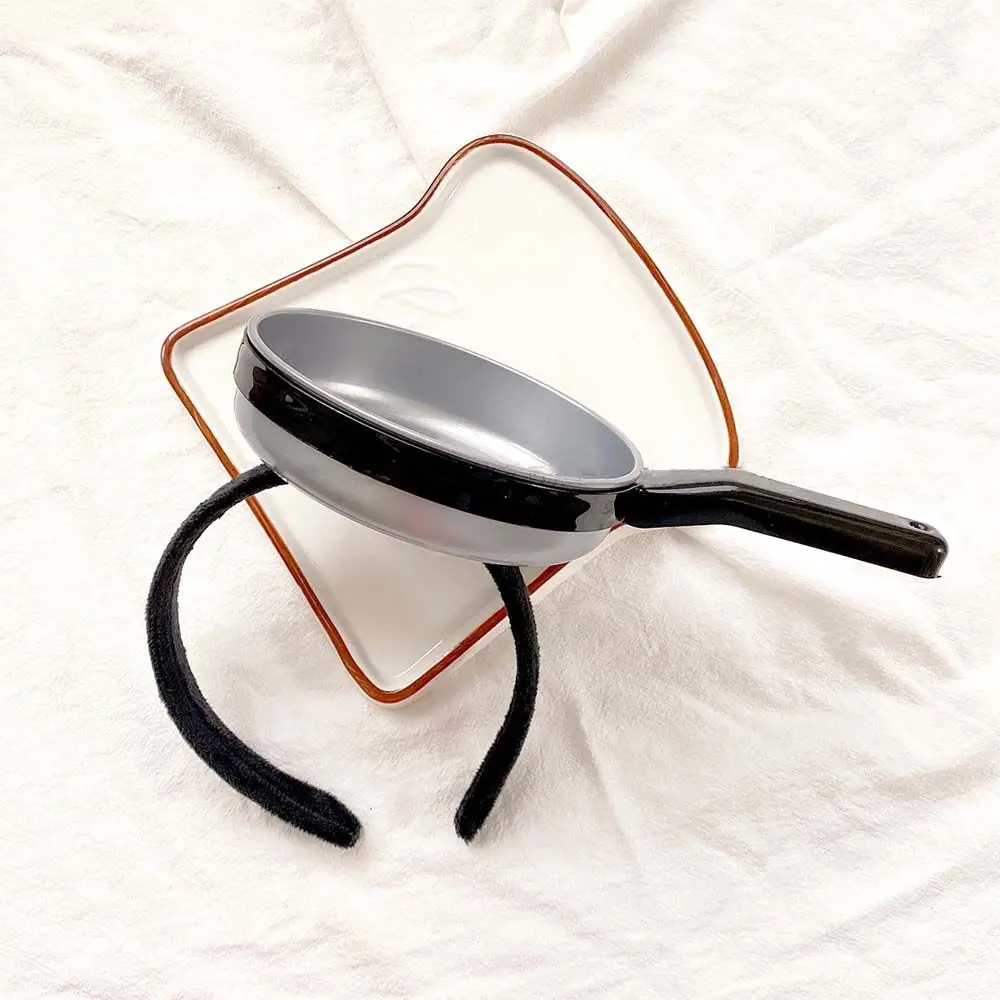 

Pan Cartoon Funny Headband Fried Egg Simulation Food Headband Fake Food Hair Hoop Female Hair Accessories Korean Style Headwear
