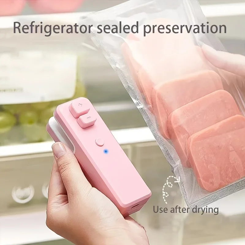 Food Bag Sealer Mini Portable Plastic Bags Sealing Machine Handheld Food Packaging Thermoplastic Bag Sealants Heat Sealer