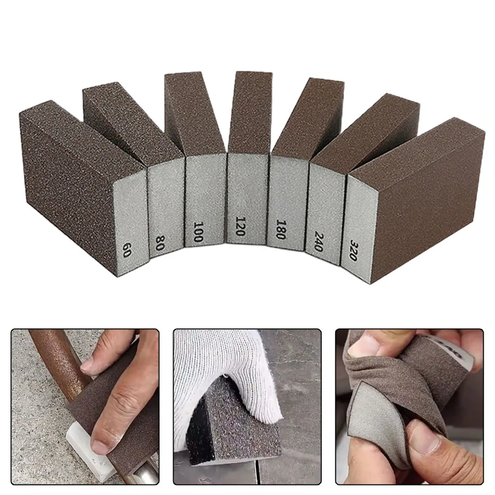 Sanding Sponge Blocks 60 80 100 120180 240 Grit Wall Grinding Sand Block Sandpaper Polished Sand Brick For Wood Drywall Metal