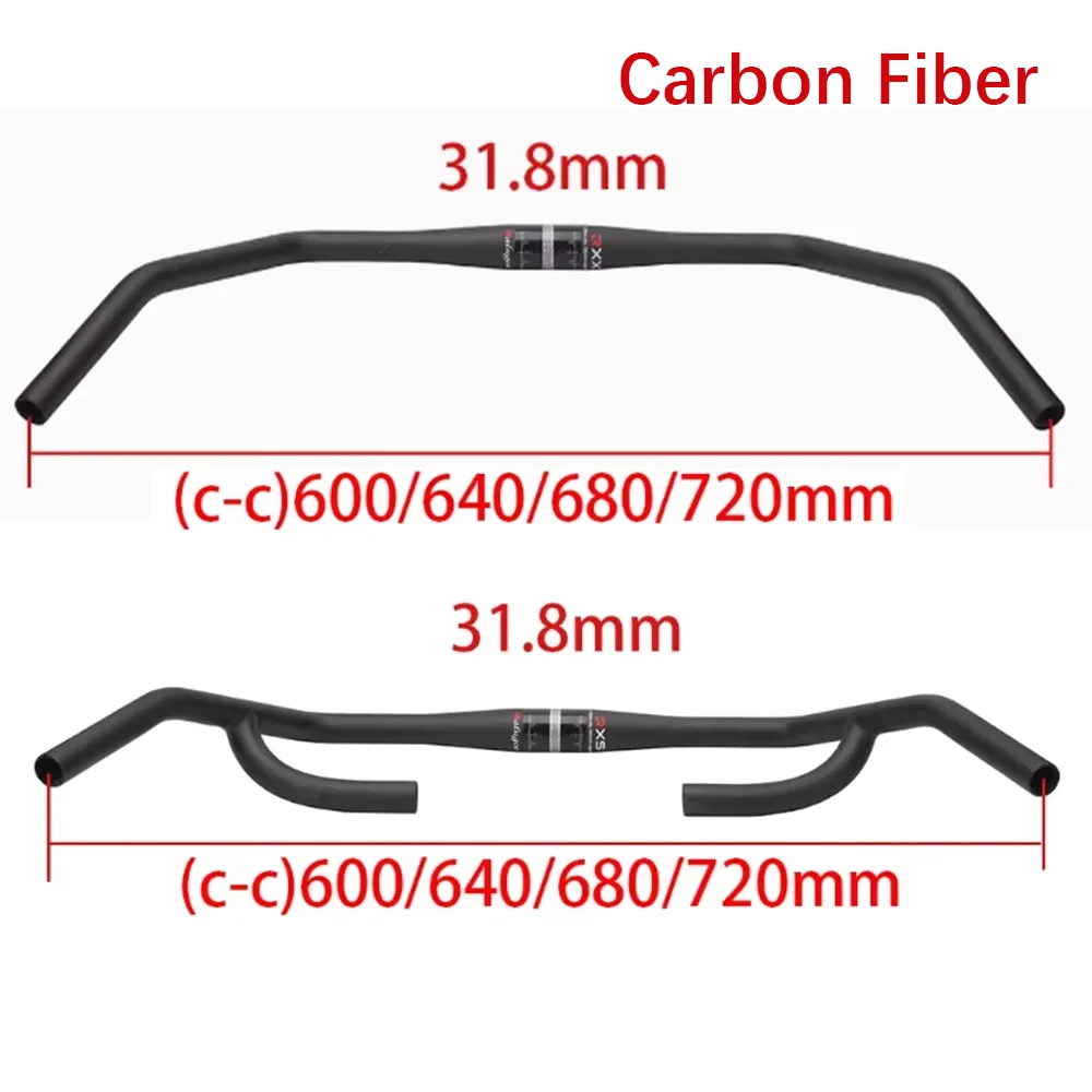 

BALUGOE Carbon Fiber Improved Handlebars For MTB Bikes Retro Oversized outward Facing Handle Guaba Handle 31.8mm Universal