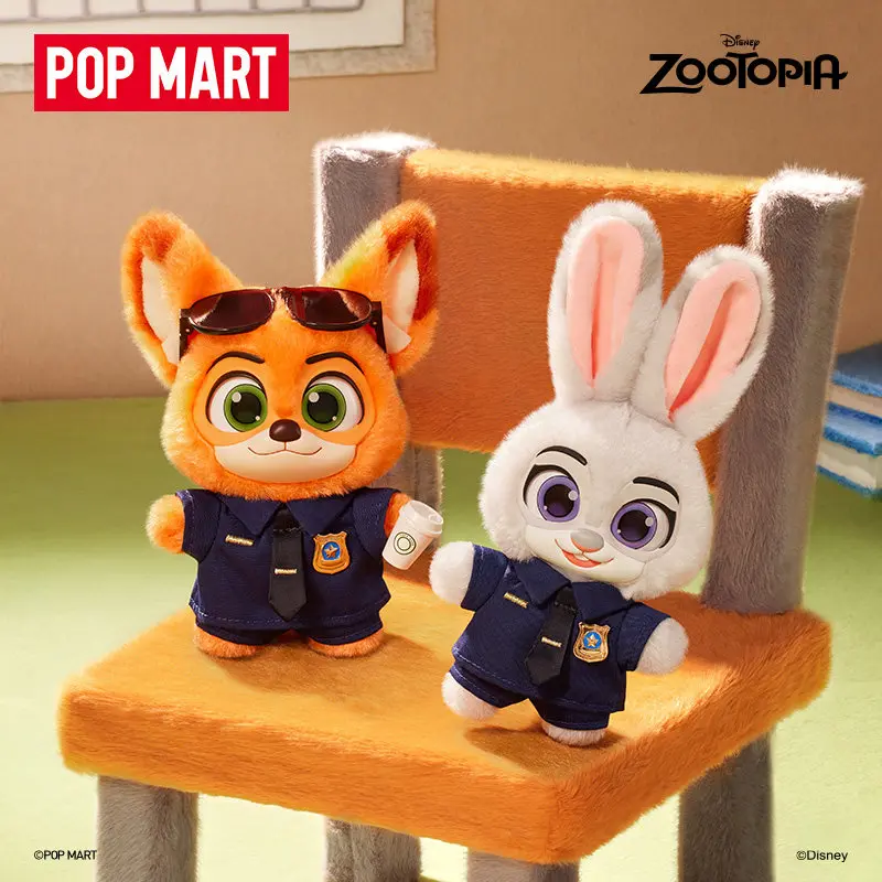 POP MART Disney Zootopia Ace Duo Series Plush Pendant Blind Box Original Toys Guess Bag Mystery Box Doll Anime Figure Ornament view 5