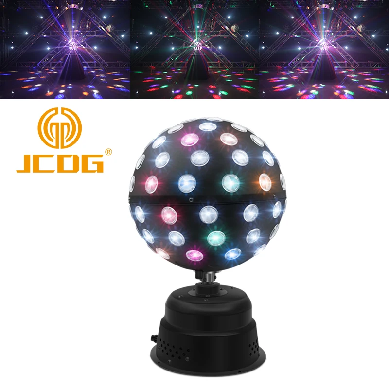 JCDG 50W Bola Disco Stage KTV ดิสโก้หมุนหัวเสียงรีโมทคอนโทรล Strobe Led คริสตัลไฟดิสโก้เลเซอร์ไฟสำหรับบ้าน