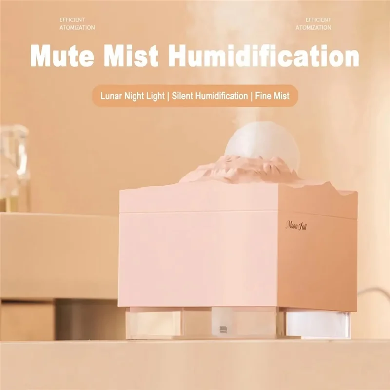 Difusor de aroma ABBN, humidificador de niebla fría, lámpara LED de luna, difusor de aroma de aceite esencial y luz nocturna