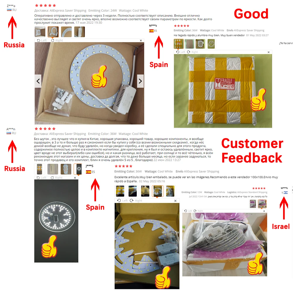 Imagem -06 - Painel de Luz Led Kit de Substituição de Luz de Teto Ventilador de Teto 220v 12w 15w 18w 24w 30w 36w 40w 50w