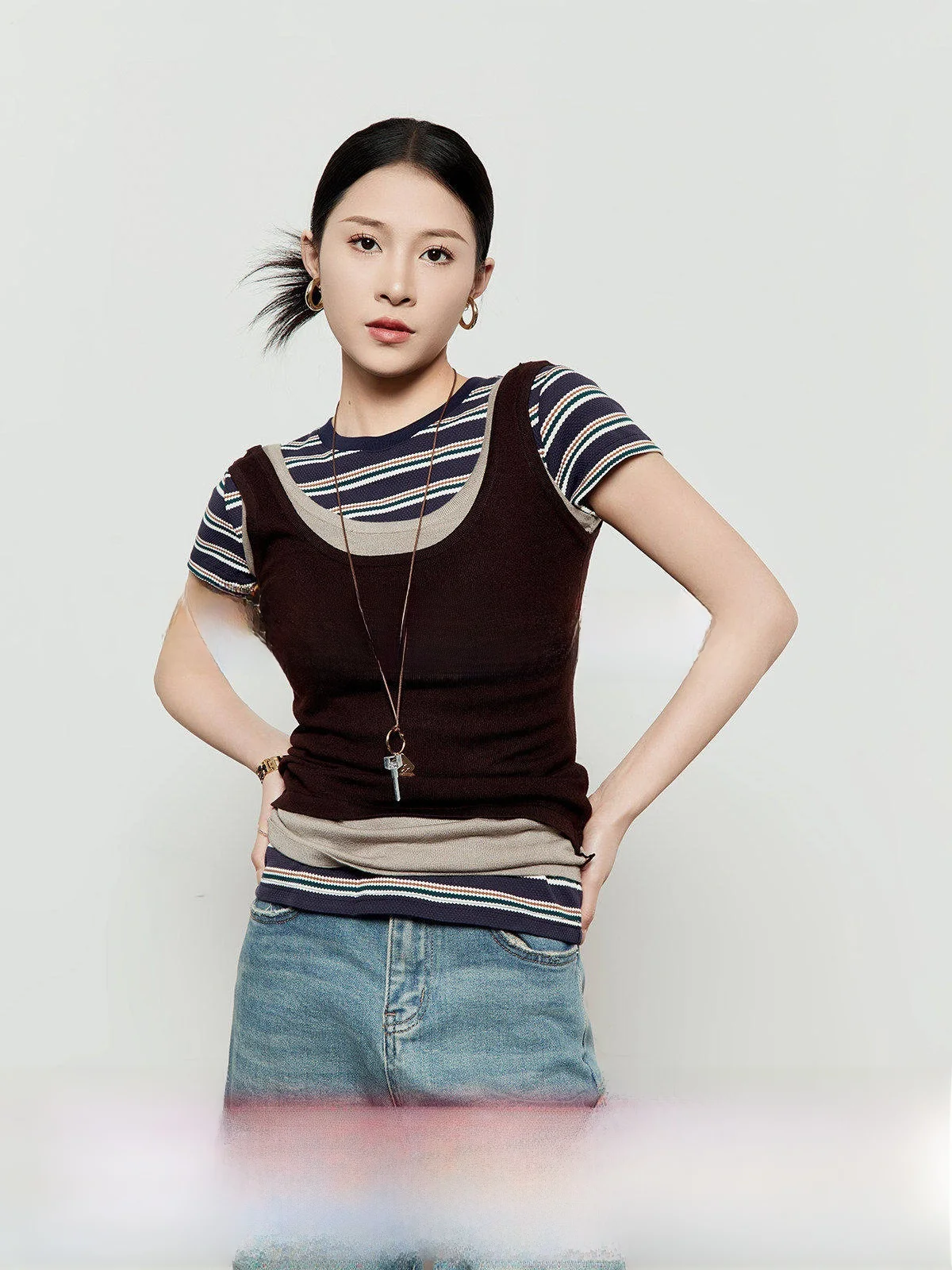 

Женская летняя облегающая майка Color Blo Design с полосатым узором, сексуальная, для повседневной носки, от китайского бренда