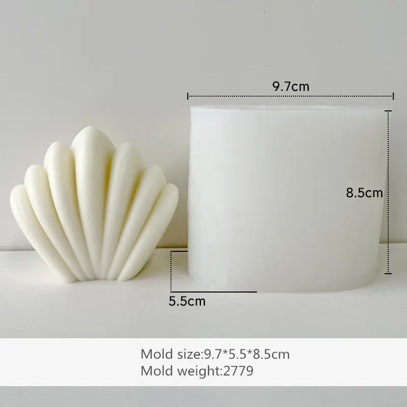 Shell aromaterapia candela stampo in Silicone irregolare 3D Shell gesso stampo da forno in Silicone