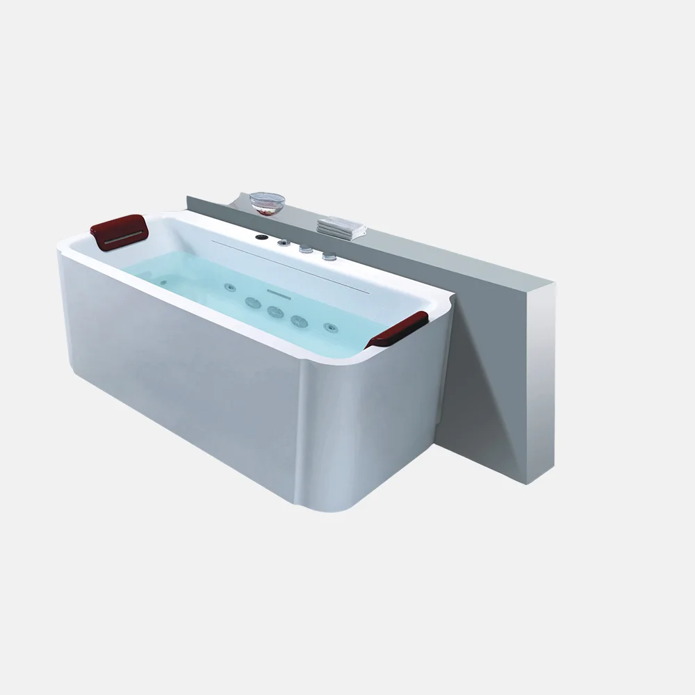 Custom bathroom soaking tub acrylic skirt side plastic portable adult freestanding tub