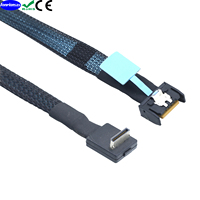 LONRIONSAS#Gen5 PCIE MCIO 4I 4X 38P male to Oculink SFF-8611 4I 90 degree NVME for SSD Cable