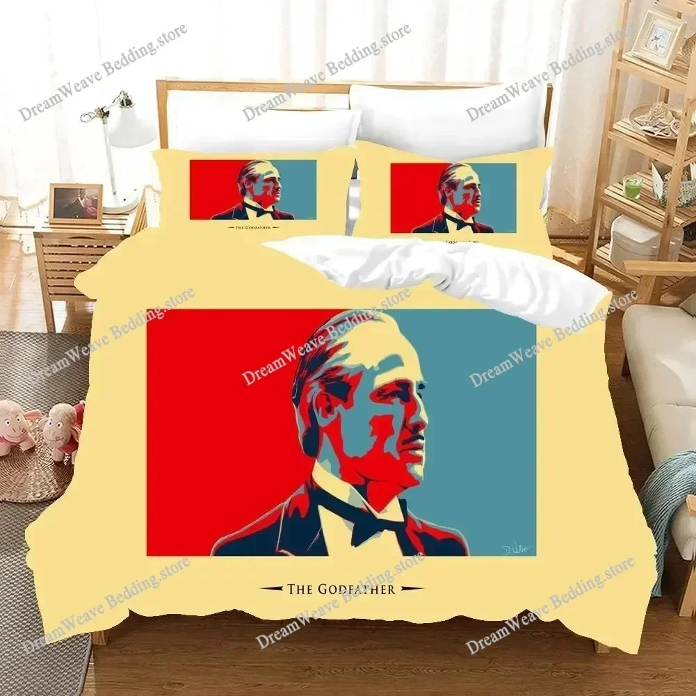 3D Print Godfather Bedding Set Single Twin Full Queen King Size Gangster Boss Aldult Kid Bedroom Polyester Duvetcover Sets592