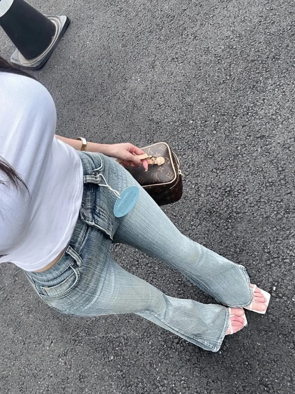 

Spring 2026 Women's Slim Fit Bell Bot Jeans High Waist Cotton Stretch Denim Retro Sle Casual High Hip Lift Teen Girls