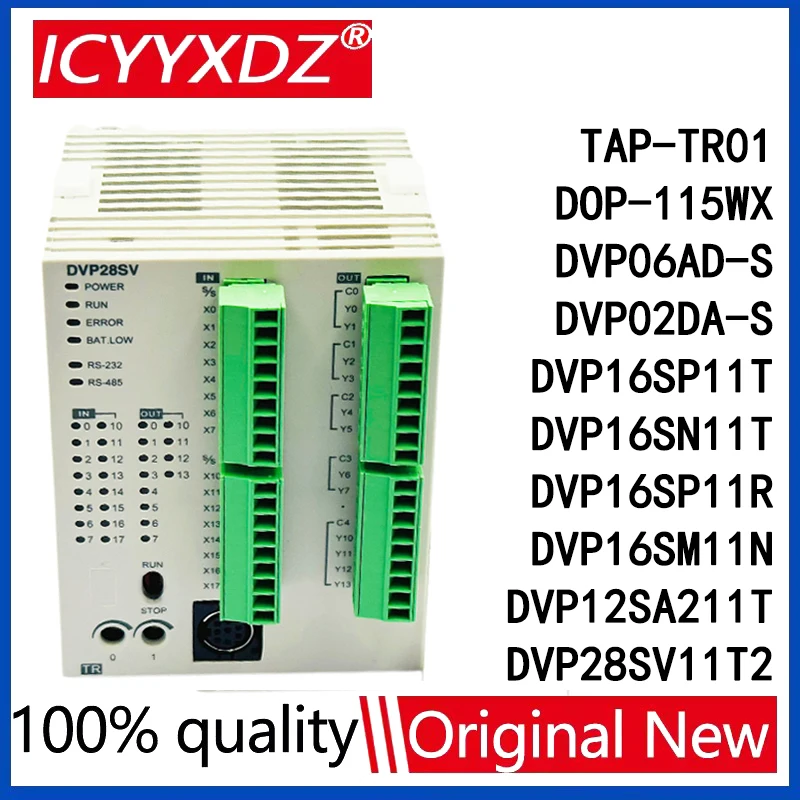 Original DVP06AD-S DVP02DA-S DVP16SP11R DVP16SM11N DVP28SV11T2 TAP-TR01 DVP16SP11T DVP12SA211T DOP-115WX DVP16SN11T PLC