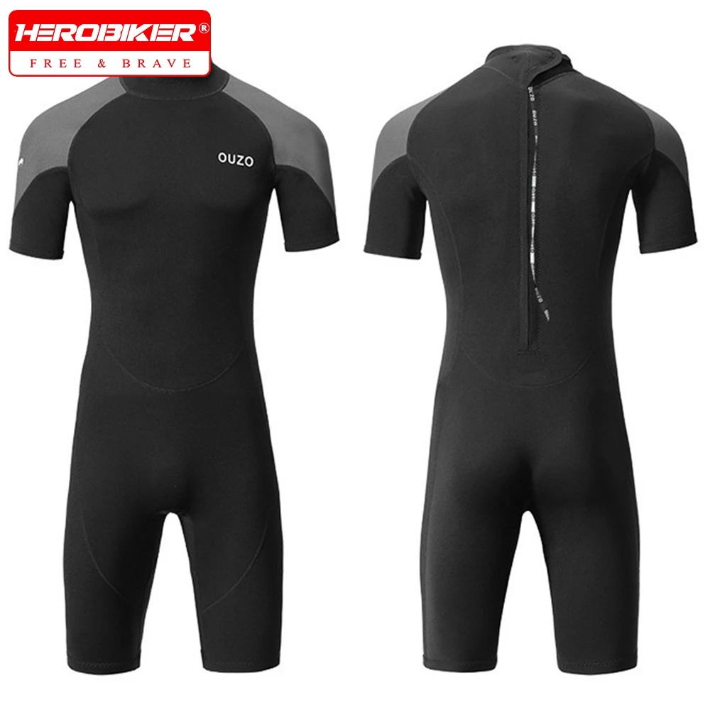 

Гидрокостюм из неопрена 1,5 мм с короткими рукавами для мужчин и женщин, для серфинга, дайвинга, подводной охоты, кайтсерфинга, плавания