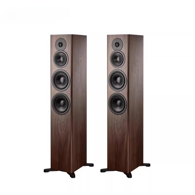 Passive floor-to-ceiling speakers, a pair of wooden 2.0 channels