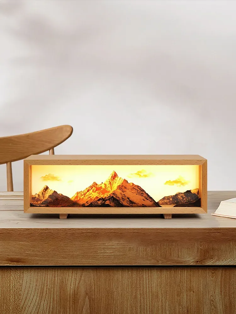 Sunshine Jinshan Creative Decoration Birthday Gifts Ambience Bedside Lamp Home Charging Desktop Nightlight Light Painting