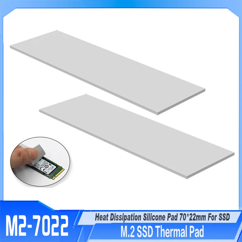 M.2 SSD Pad Termico 10.8W/mk CPU Scheda Grafica Dissipatore di Calore Della Scheda Madre Dissipazione del Calore Pad In Silicone 70*22mm Per SSD