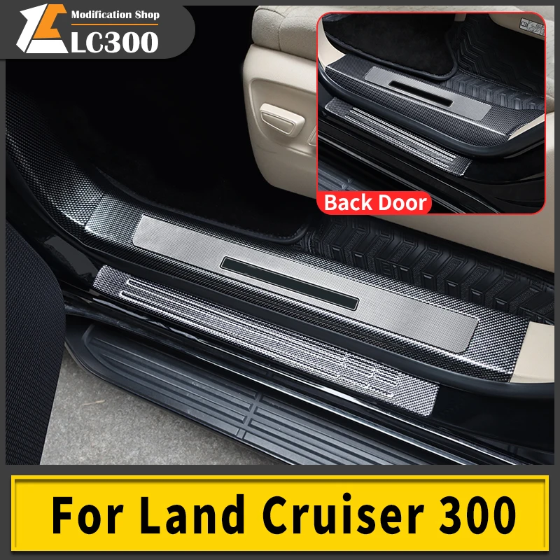 Suitable for Toyota Land Cruiser 300 door pedal guard refitting 2021-2024 LC300 threshold protective cover decoration accessorie