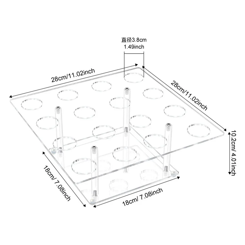 Acrylic Clear Food Cone Stand Kitchen Equipment For Wedding Christmas Party Decoration Ice Cream Cone Holder