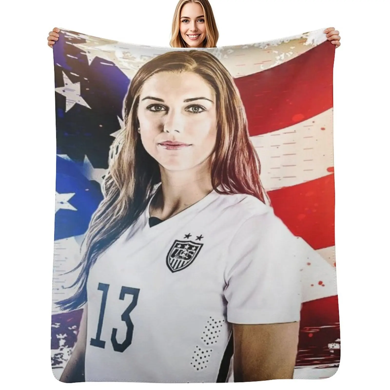 التوضيح أليكس مورغان رمي بطانية هدايا عيد الميلاد سرير الشتاء الدافئ بطانيات الأطفال