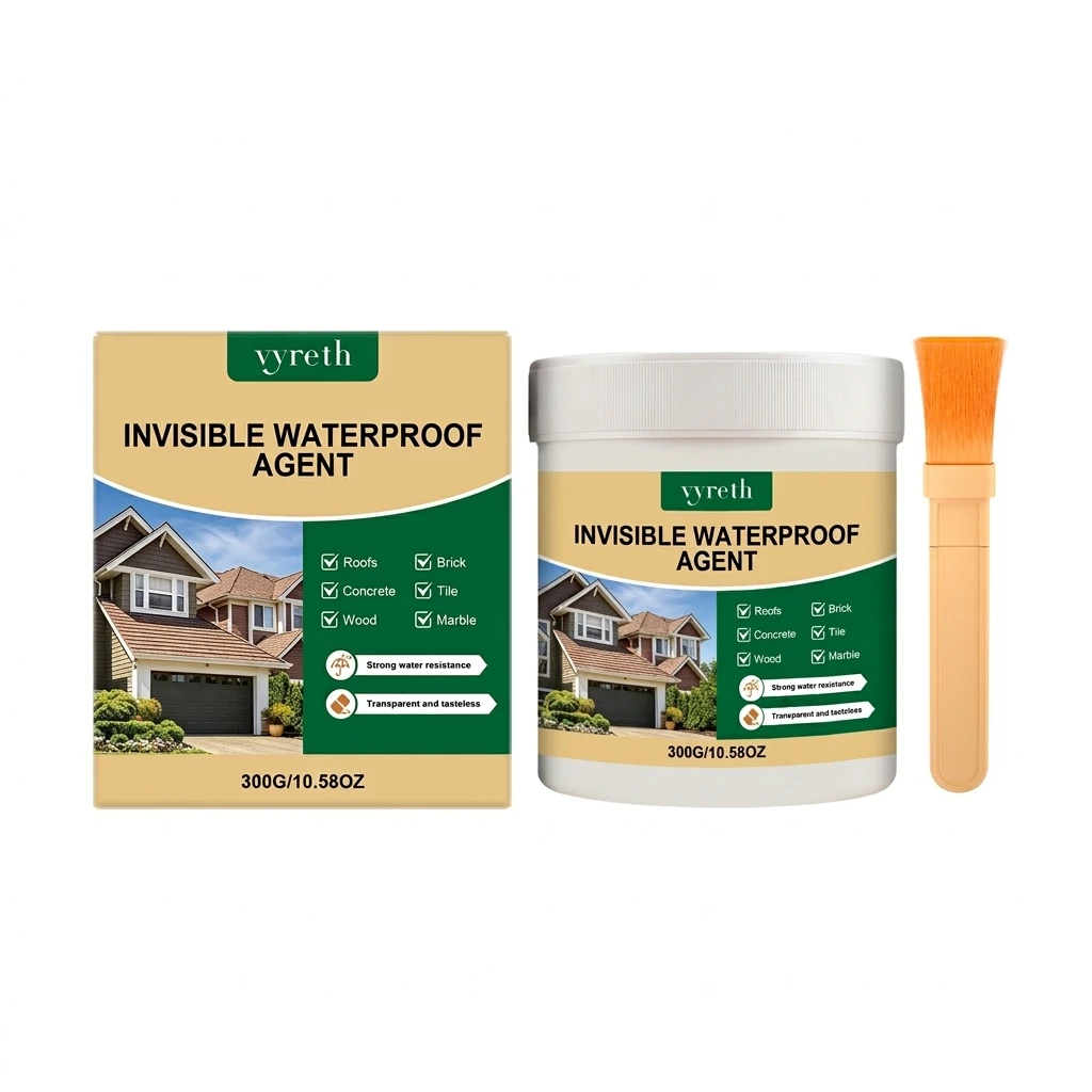 Clear Waterproof Sealant Leak Barrier for Bathroom Kitchen Sink Window Frame DIY Repair Kit 300g with Brush Durable Seal