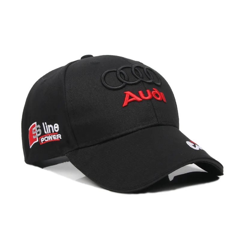 

Embroidery Baseball Hat Car Badge Cotton Adjustable Sports Hat For Audi S Line A3 A4 A5 A6 A7 Q3 Q5 Q7 RS S3 S4 S5 S6 S7 Sticker