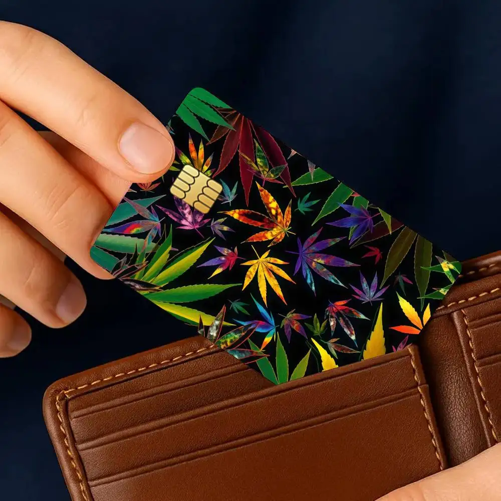 Maple Leaf Weed  Credit Card Stickers Skin for Bank Debit Decorative Protection 4PCS Anti-scratch Waterproof - view 4