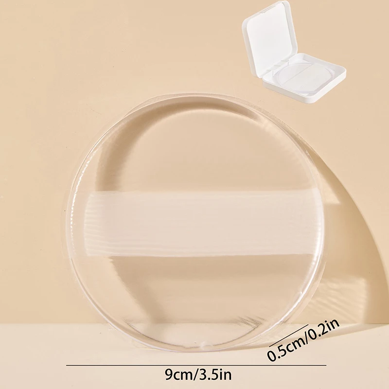 Soft Silicone Gel Powder Puff Sponge For Body Lotion Face Foundation Transparent No Powder Eating Powder Puff Applicator Tools